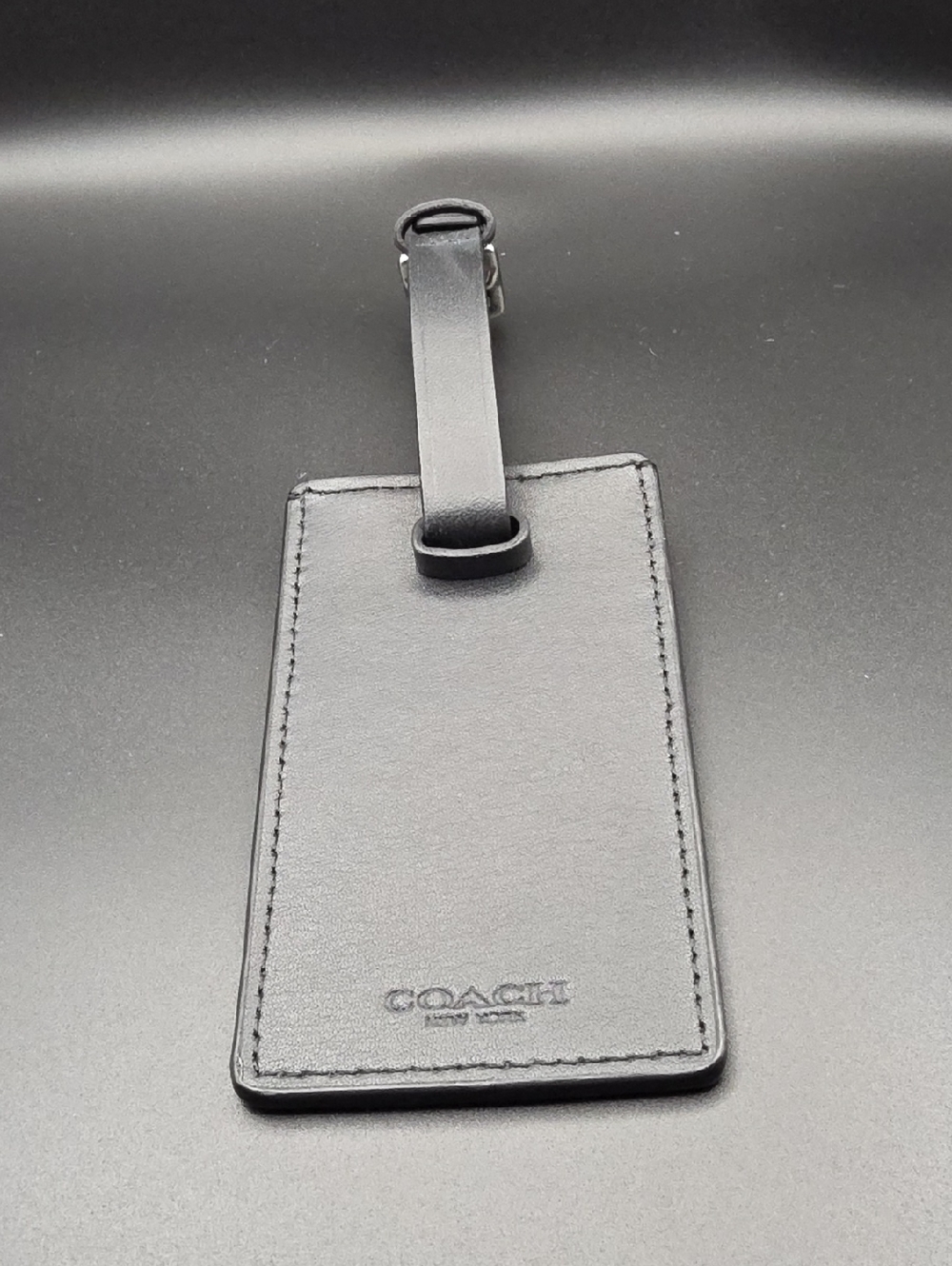 Coach Black Leather ID Luggage Tag